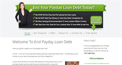 Desktop Screenshot of endpaydayloandebt.net